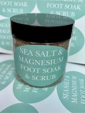 Mediterranean 🌊 Sea Salt & Magnesium Foot Soak & Scrub - soothe/relieve/detox